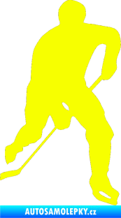 Samolepka Hokejista 022 pravá Fluorescentní žlutá