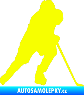Samolepka Hokejista 023 pravá Fluorescentní žlutá