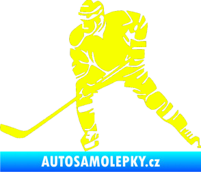 Samolepka Hokejista 026 levá Fluorescentní žlutá