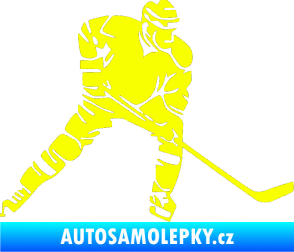 Samolepka Hokejista 026 pravá Fluorescentní žlutá