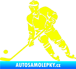 Samolepka Hokejista 027 levá Fluorescentní žlutá