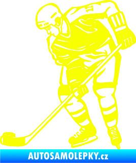 Samolepka Hokejista 029 levá Fluorescentní žlutá