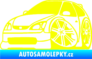 Samolepka Honda Civic karikatura levá Fluorescentní žlutá