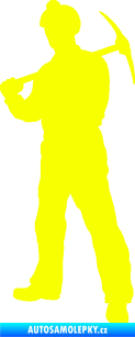 Samolepka Horník 001 levá Fluorescentní žlutá