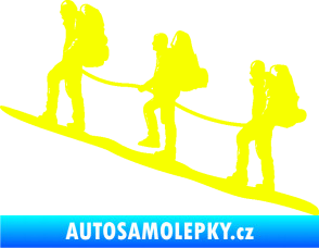 Samolepka Horolezci levá Fluorescentní žlutá
