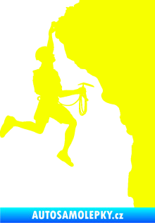 Samolepka Horolezec 003 pravá Fluorescentní žlutá