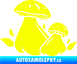 Samolepka Houby 002 levá Fluorescentní žlutá