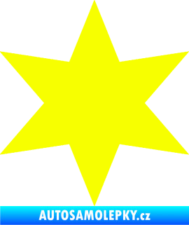 Samolepka Hvězda 002 Fluorescentní žlutá