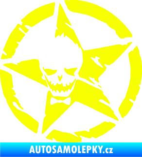 Samolepka Hvězda army 007 levá joker Fluorescentní žlutá