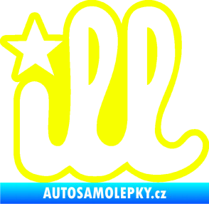 Samolepka ILL 002 Fluorescentní žlutá