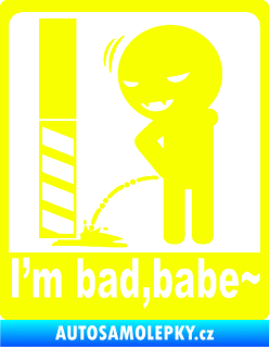 Samolepka I´m bad, babe Fluorescentní žlutá