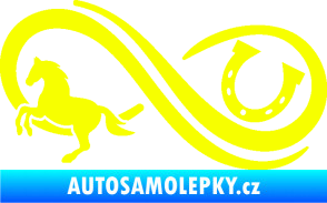 Samolepka Infinity 005 levá koník s podkovou Fluorescentní žlutá