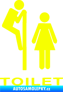 Samolepka Interiér 013 - Toilet Fluorescentní žlutá