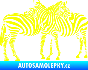Samolepka Interiér 019 pravá zebry Fluorescentní žlutá