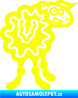 Samolepka JDM ovečka 001 pravá Fluorescentní žlutá