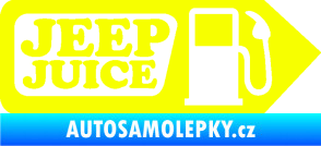 Samolepka Jeep juice symbol tankování Fluorescentní žlutá