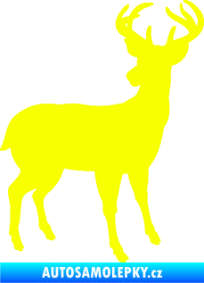 Samolepka Jelen 004 pravá Fluorescentní žlutá