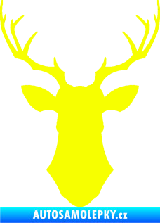 Samolepka Jelen trofej 001 Fluorescentní žlutá