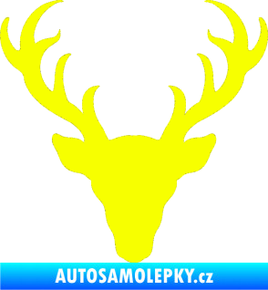 Samolepka Jelen trofej 003 Fluorescentní žlutá
