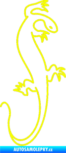 Samolepka Ještěrka 005 pravá Fluorescentní žlutá