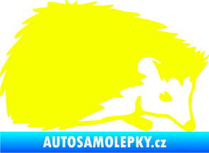 Samolepka Ježek 002 pravá Fluorescentní žlutá