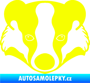 Samolepka Jezevec 001  Fluorescentní žlutá