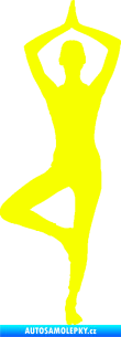 Samolepka Jóga 003 levá Fluorescentní žlutá