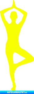 Samolepka Jóga 003 pravá Fluorescentní žlutá
