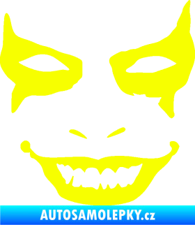 Samolepka Joker 004 tvář pravá Fluorescentní žlutá