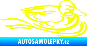 Samolepka Kachna 003 pravá ve vodě Fluorescentní žlutá