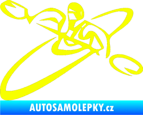 Samolepka Kajakář 001 levá Fluorescentní žlutá