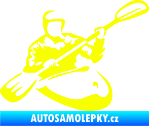 Samolepka Kajakář 004 pravá Fluorescentní žlutá