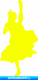 Samolepka Kankán 001 pravá tanečnice Fluorescentní žlutá