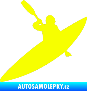 Samolepka Kanoista 001 levá Fluorescentní žlutá