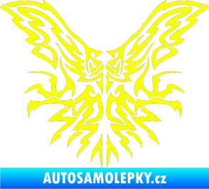 Samolepka Kapota 037 tatto dravec Fluorescentní žlutá