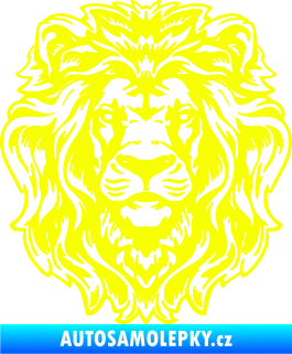Samolepka Kapota 040 lví hlava Fluorescentní žlutá