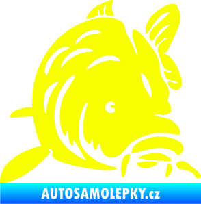 Samolepka Kapr 002 pravá Fluorescentní žlutá