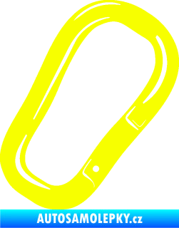 Samolepka Karabina 001 pravá alpinismus Fluorescentní žlutá