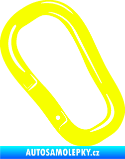 Samolepka Karabina 001 levá alpinismus Fluorescentní žlutá