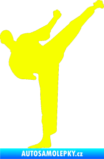 Samolepka Karate 001 pravá Fluorescentní žlutá
