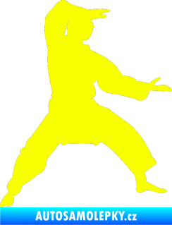 Samolepka Karate 006 pravá Fluorescentní žlutá