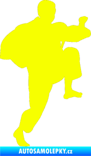 Samolepka Karate 007 pravá Fluorescentní žlutá