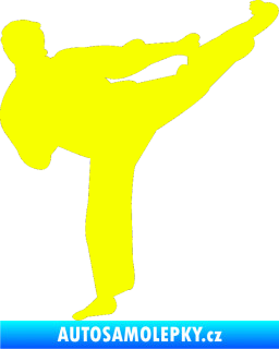 Samolepka Karate 008 pravá Fluorescentní žlutá