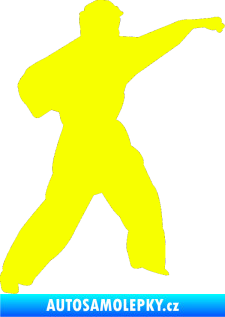 Samolepka Karate 010 pravá Fluorescentní žlutá
