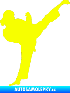 Samolepka Karate 012 pravá Fluorescentní žlutá