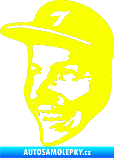 Samolepka Silueta Kimi Raikkonen levá Fluorescentní žlutá