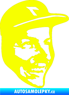 Samolepka Silueta Kimi Raikkonen pravá Fluorescentní žlutá