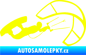 Samolepka Kiteboarding 001 pravá Fluorescentní žlutá