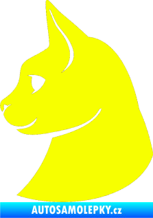 Samolepka Kočka 006 levá Fluorescentní žlutá