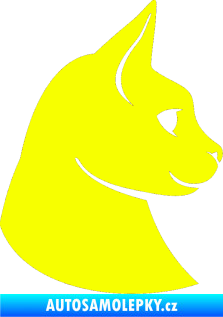 Samolepka Kočka 006 pravá Fluorescentní žlutá